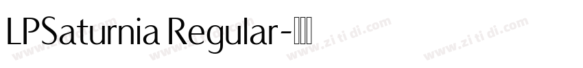 LPSaturnia Regular字体转换